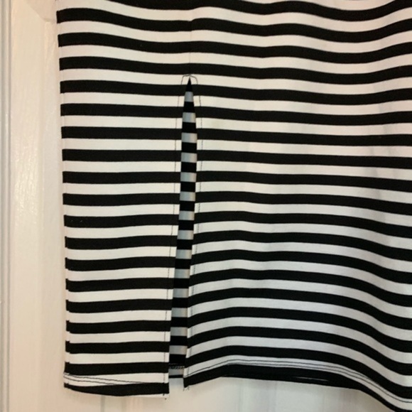 material Girl Striped Pencil Skirt w Slit Small - Picture 3 of 8